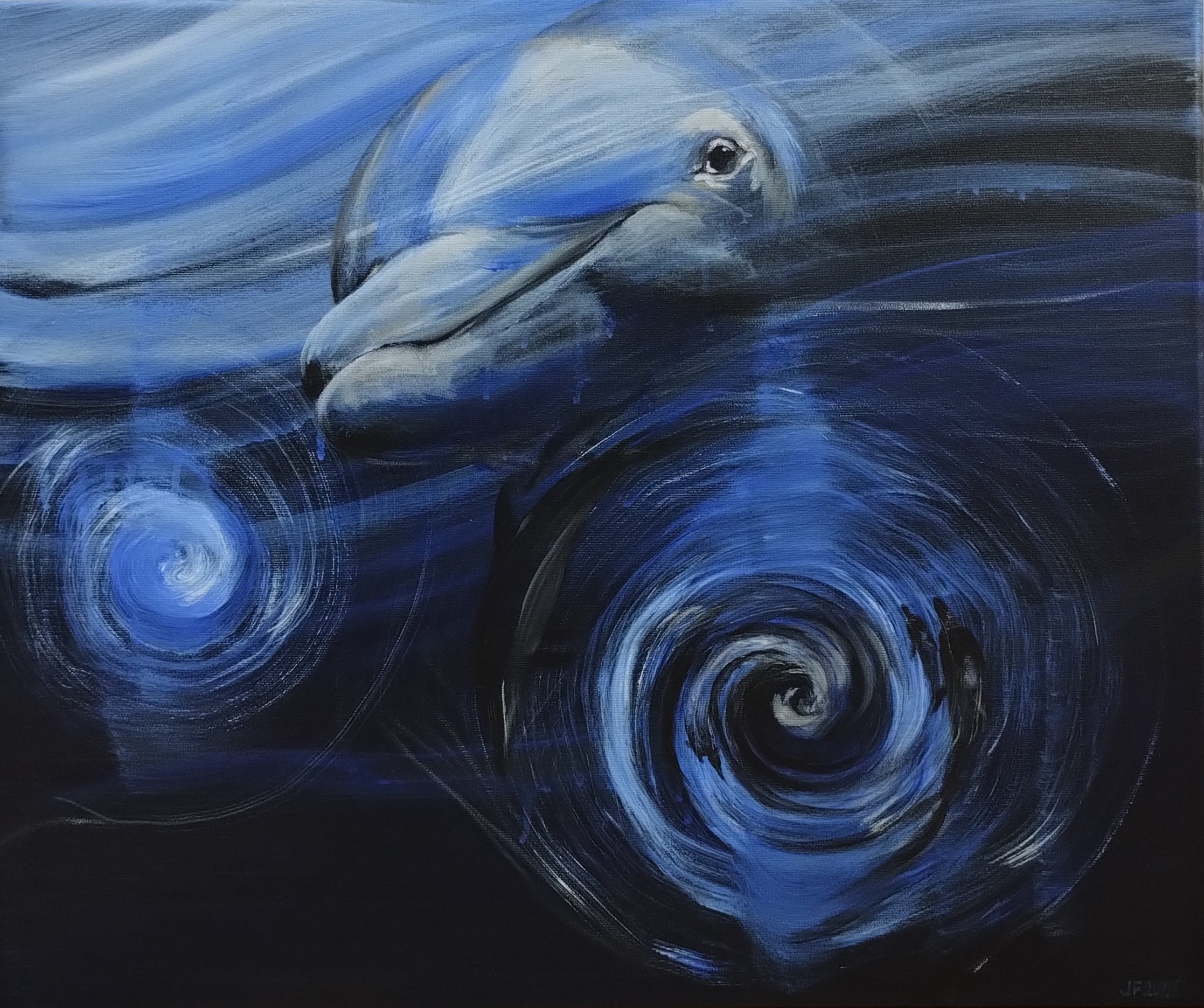 Nadhled, akryl na plátně 60 x 50 cm