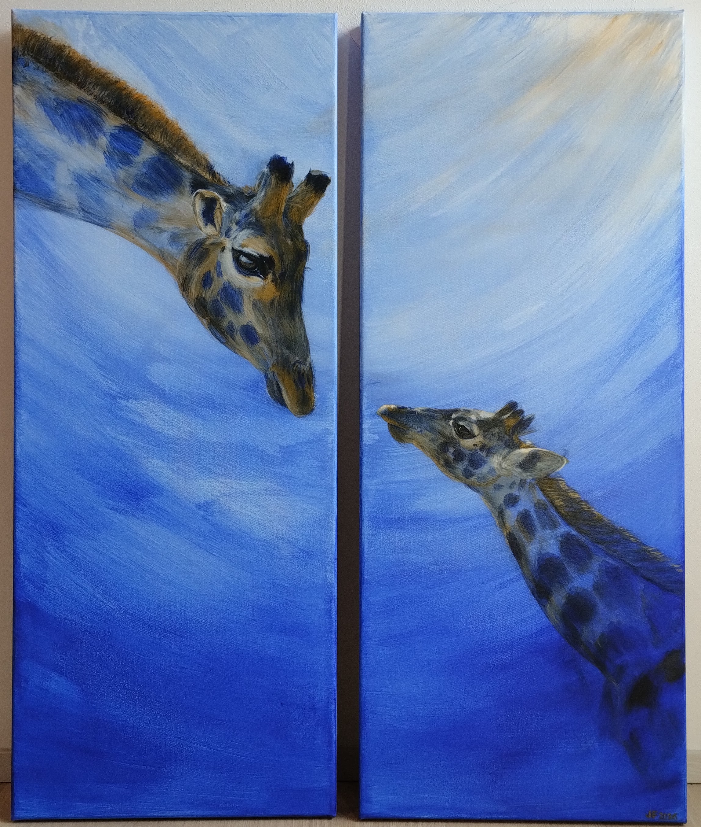 Pouto, Akryl na dvou plátnech o velikostech 40 x 100 cm